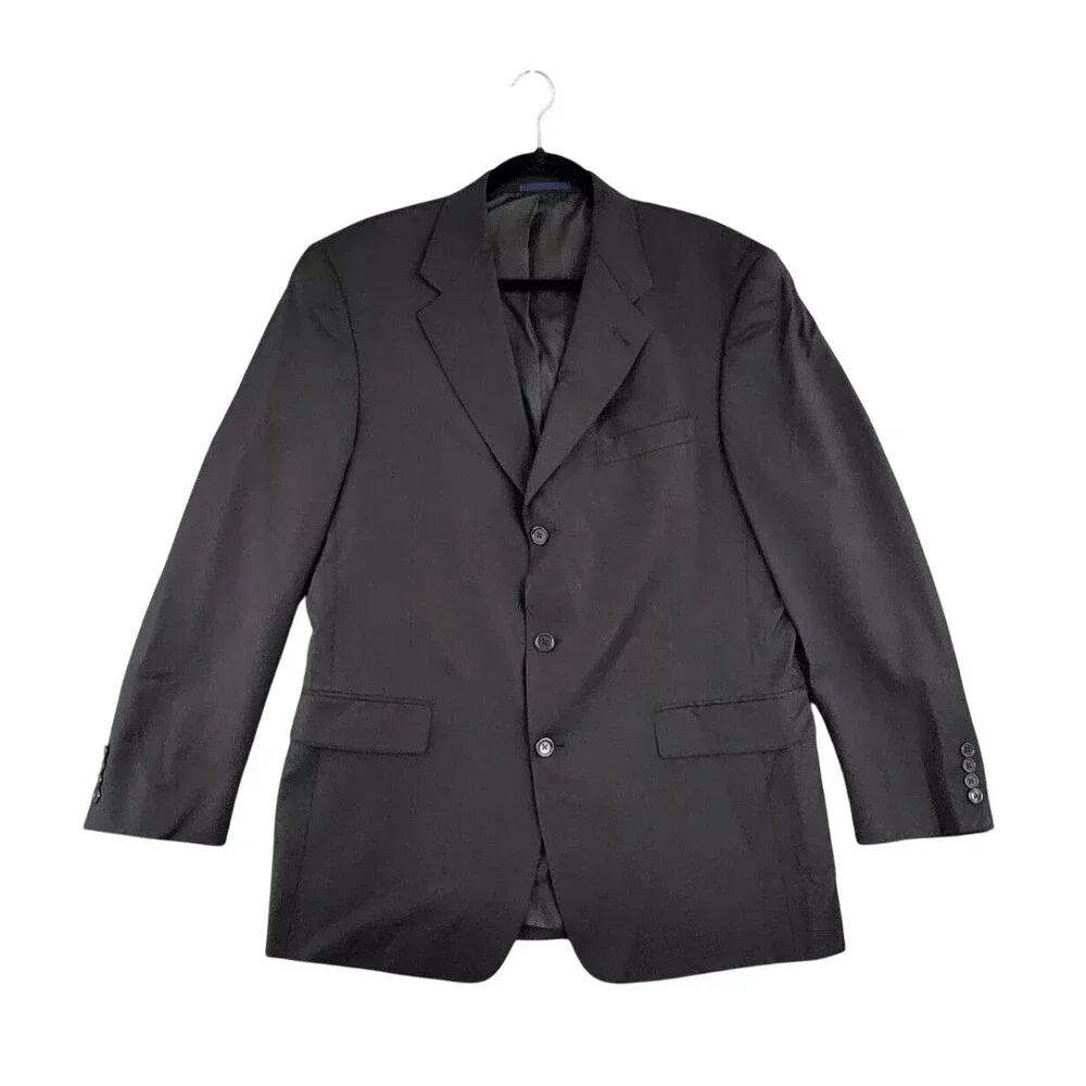 LORO PIANA x DANIEL CREMIEUX Black Blazer Jacket *FLAWS* SIZE 41R